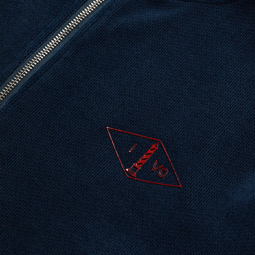 NAVY WOOL TRACK JACKET